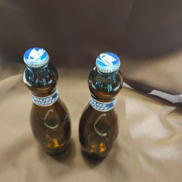 Bud Light Bowling Pin Amber Beer Bottle (Empty) - Picture 3 of 6